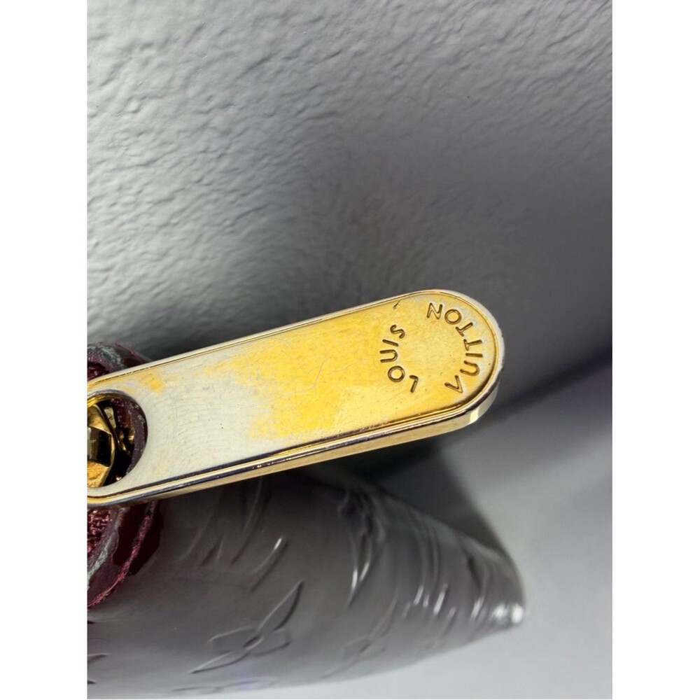 Louis Vuitton Burgundy Vernis Monogram Zip Long Wallet - Picture 7 of 14